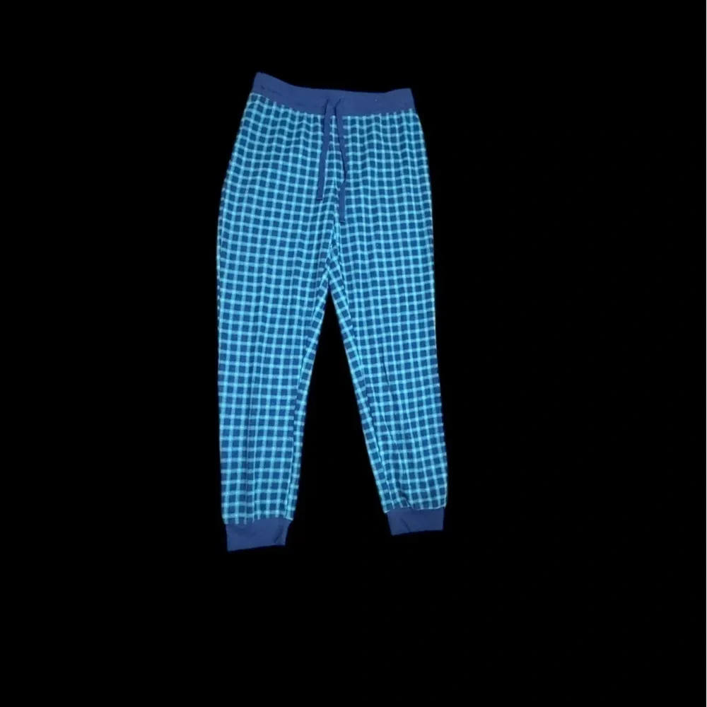 Thermal Long Sleeve Henley Top & Jogger Pants Pajama Set - Auden - green/blue s